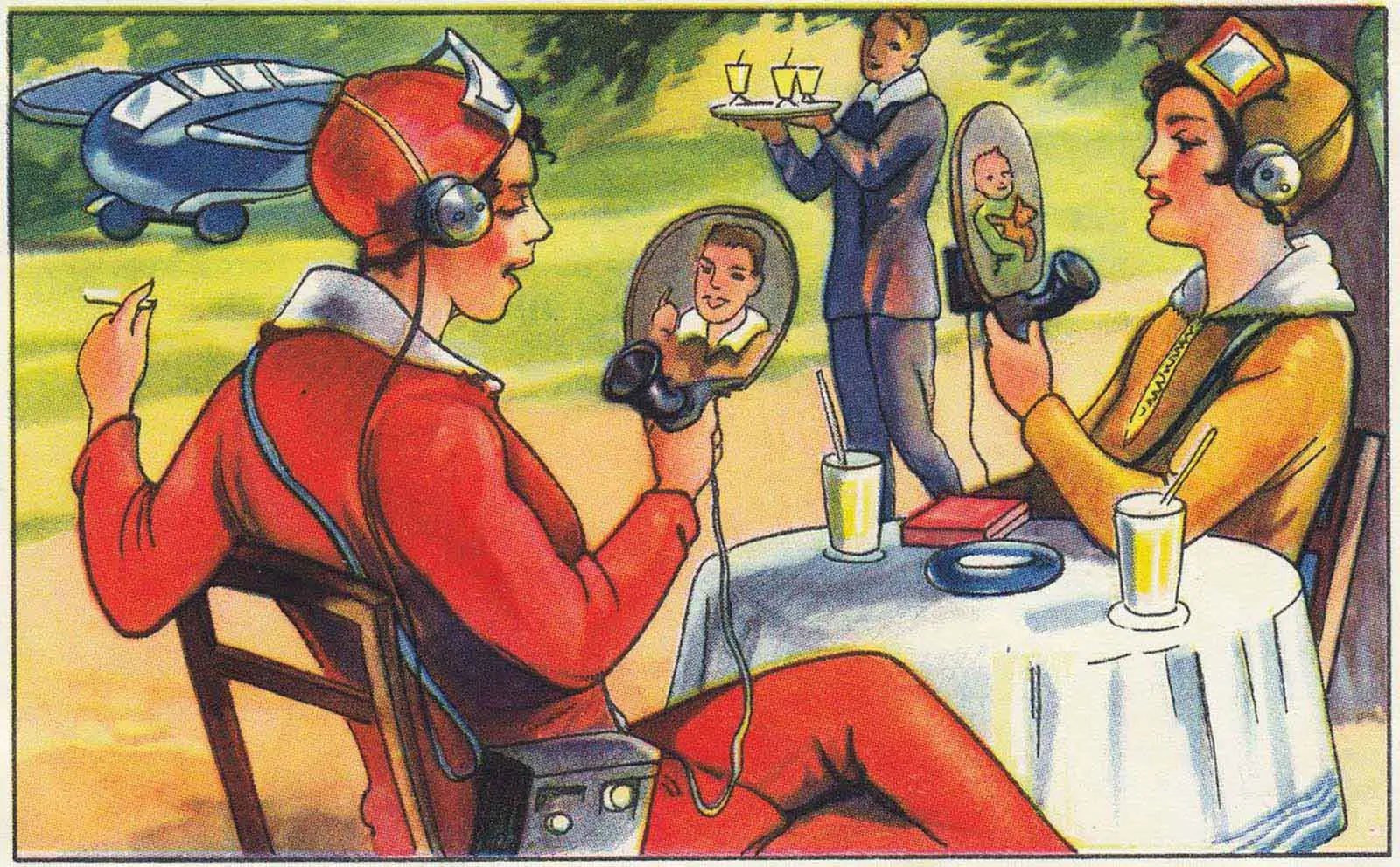 1930年，德国插画家Echte Wagner 描绘了对2000年未来技术的幻想