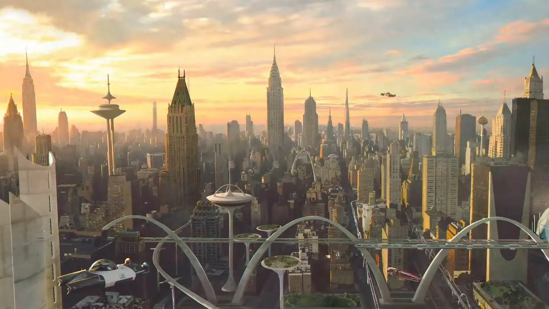 The Fantastic Four: First Step》神奇4侠：初露锋芒  城市背景